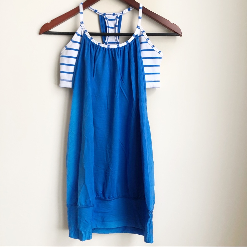 Lululemon striped built in bra tank